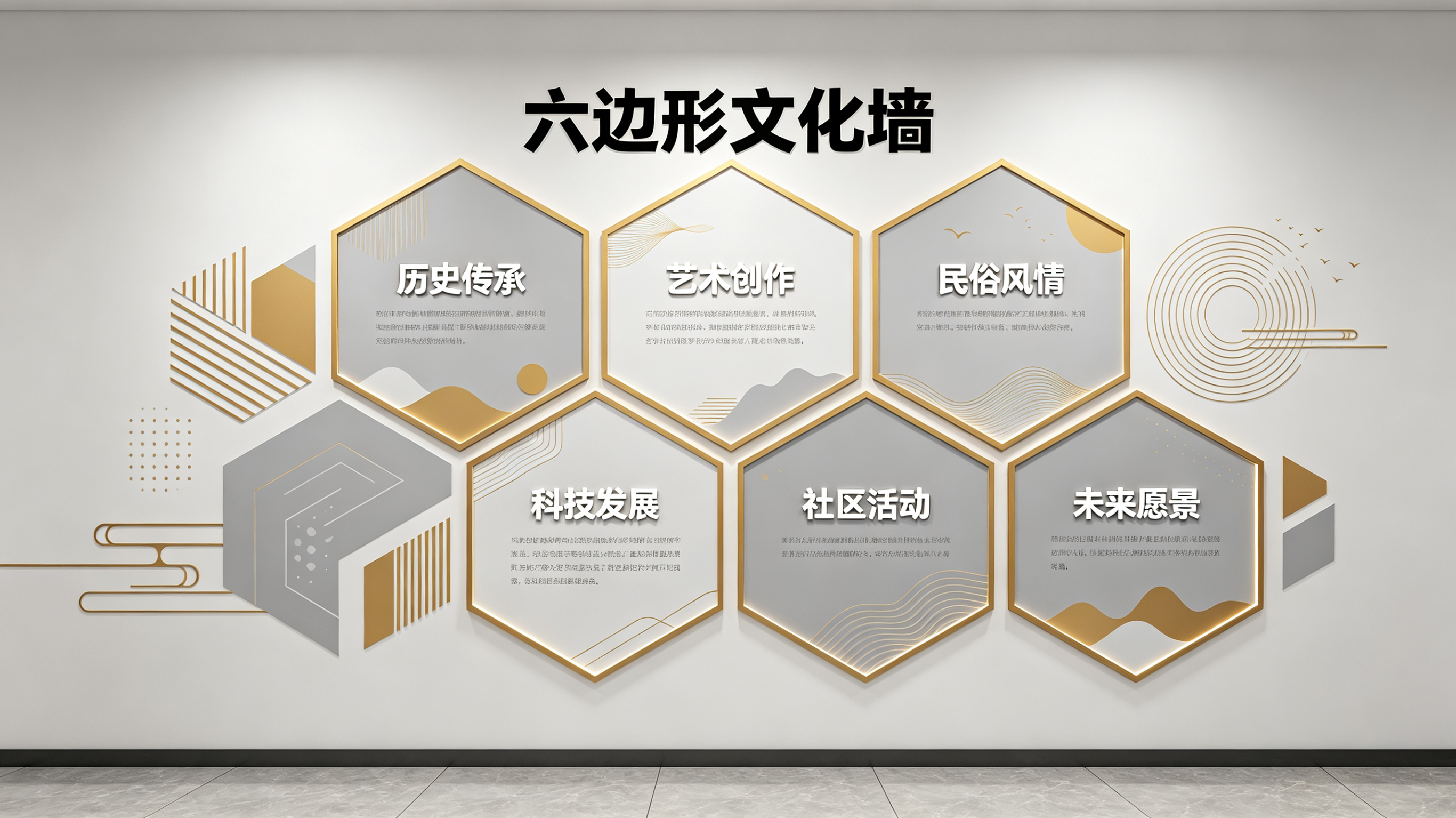 衢州企业文化墙 | 六边形信息美学
